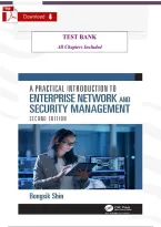 Test Bank &vert; A Practical Introduction to Enterprise Network and Security Management 2nd Edition by Bongsik Shin &vert; Chapters 1&ndash;13 MCQs with Answers