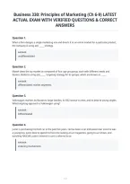 Business 330&colon; Principles Of Marketing &lpar;Ch 6-9&rpar; Latest&NewLine;Actual Exam With Verified Questions & Correct&NewLine;Answers