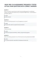 Busn 1003&colon; Ch&period;8 Assignment Frequently Tested&NewLine;Actual Exam Questions With Correct Answers