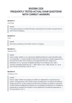 Busoba 2320&NewLine;Frequently Tested Actual Exam Questions&NewLine;With Correct Answers&NewLine;
