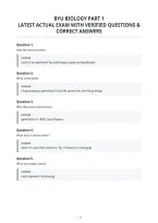 Byu Biology Part 1&NewLine;Latest Actual Exam With Verified Questions &&NewLine;Correct Answers