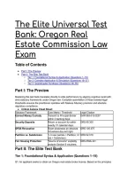 2026&sol;2027 The Elite Universal Test Bank&colon; Oregon Real Estate Commission Law Exam &lpar;Mastery Questions&rpar;