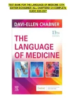 Test Bank for The Language of Medicine&comma; 13th Edition by Chabner &ndash; All Chapters 1-21&comma; Complete Guide with Rationales&NewLine;&NewLine;