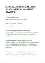 Ess 101 Actual Exam Script With&NewLine;Solved Questions And Verified&NewLine;Solutions