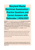 Maryland Master &NewLine;Electrician Examination &ndash; &NewLine;Practice Questions and &NewLine;Correct Answers with &NewLine;Rationales &vert; 2026&sol;2027 