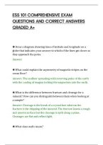 Ess 101 Comprehensive Exam&NewLine;Questions And Correct Answers&NewLine;Graded A&plus;
