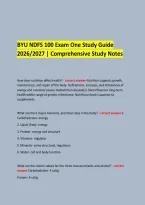  &NewLine; &NewLine;BYU NDFS 100 Exam One Study Guide &NewLine;2026&sol;2027 &vert; Comprehensive Study Notes &NewLine; &NewLine;