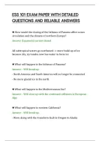 Ess 101 Exam Paper With Detailed&NewLine;Questions And Reliable Answer