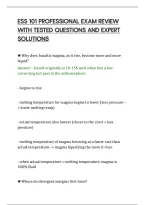 Ess 101 Professional Exam Review&NewLine;With Tested Questions And Expert&NewLine;Solutions&NewLine;