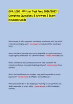 GFA 1000 - Written Test Prep 2026&sol;2027 &vert; &NewLine;Complete Questions & Answers &vert; Exam Revision Guide &NewLine;