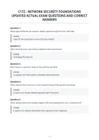 C172 - Network Security Foundations&NewLine;Updated Actual Exam Questions And Correct&NewLine;Answers