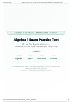 Algebra 1 Exam Practice Test