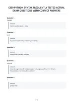 C859 Python Syntax Frequently Tested Actual&NewLine;Exam Questions With Correct Answers
