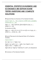 Essential Statistics In Business And&NewLine;Economics 3Rd Edition Doane&NewLine;Tested Questions And Complete&NewLine;Solution