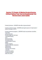 Nursing 172 Chapter 43 Medical-Surgical Nursing Hoffman Sullivan From Text And Supplemental Text Reviews Exam Latest Update