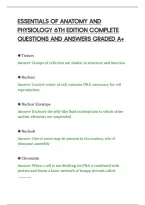 Essentials Of Anatomy And&NewLine;Physiology 6Th Edition Complete&NewLine;Questions And Answers Graded A&plus;