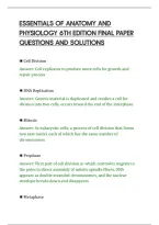 Essentials Of Anatomy And&NewLine;Physiology 6Th Edition Final Paper&NewLine;Questions And Solutions
