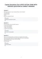 Capsim Simulation Test Latest Actual Exam With&NewLine;Verified Questions & Correct Answers