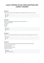 Capsim Updated Actual Exam Questions And&NewLine;Correct Answers
