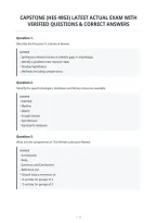 Capstone &lpar;Hes 4953&rpar; Latest Actual Exam With&NewLine;Verified Questions & Correct Answers