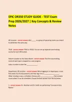 EPIC OR350 STUDY GUIDE - TEST Exam &NewLine;Prep 2026&sol;2027 &vert; Key Concepts & Review Notes &NewLine;  &NewLine;