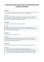 Capstone Final Exam Expected Questions With&NewLine;Verified Answers