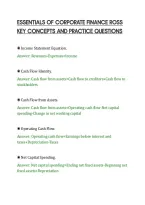 Essentials Of Corporate Finance Ross&NewLine;Key Concepts And Practice Questions