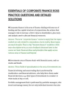 Essentials Of Corporate Finance Ross&NewLine;Practice Questions And Detailed&NewLine;Solutions