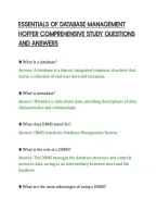 Essentials Of Database Management&NewLine;Hoffer Comprehensive Study Questions&NewLine;And Answers