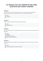 Ccc Module 4 Post Test Updated Actual Exam&NewLine;Questions And Correct Answers