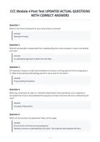 Ccc Module 4 Post Test Updated Actual Questions&NewLine;With Correct Answers