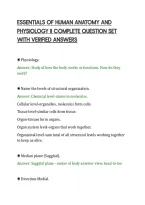 Essentials Of Human Anatomy And&NewLine;Physiology Ii Complete Question Set&NewLine;With Verified Answers