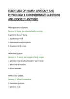 Essentials Of Human Anatomy And&NewLine;Physiology Ii Comprehensive Questions&NewLine;And Correct Answers