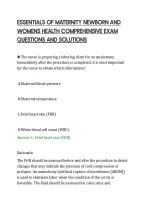 Essentials Of Maternity Newborn And&NewLine;Womens Health Comprehensive Exam&NewLine;Questions And Solutions