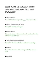 Essentials Of Meteorology Ahrens&NewLine;Chapters 1 To 15 Complete Course&NewLine;Review Guide