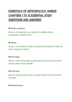Essentials Of Meteorology Ahrens&NewLine;Chapters 1 To 15 Essential Study&NewLine;Questions And Answers