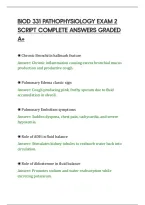 Biod 331 Pathophysiology Exam 2&NewLine;Script Complete Answers Graded&NewLine;A&plus;