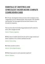 Essentials Of Obstetrics And&NewLine;Gynecology Hacker Moore Complete&NewLine;Course Review Guide