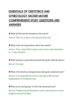 Essentials Of Obstetrics And&NewLine;Gynecology Hacker Moore&NewLine;Comprehensive Study Questions And&NewLine;Answers