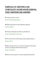 Essentials Of Obstetrics And&NewLine;Gynecology Hacker Moore Essential&NewLine;Study Questions And Answers