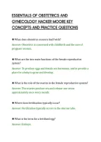 Essentials Of Obstetrics And&NewLine;Gynecology Hacker Moore Key&NewLine;Concepts And Practice Questions