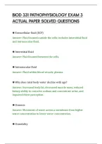Biod 331 Pathophysiology Exam 3&NewLine;Actual Paper Solved Questions
