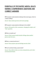Essentials Of Psychiatric Mental Health&NewLine;Nursing Comprehensive Questions And&NewLine;Correct Answers