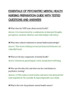Essentials Of Psychiatric Mental Health&NewLine;Nursing Preparation Guide With Tested&NewLine;Questions And Answers