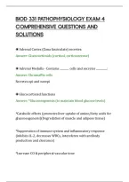 Biod 331 Pathophysiology Exam 4&NewLine;Actual Paper Solved Questions