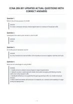 Ccna 200-301 Updated Actual Questions With&NewLine;Correct Answers&NewLine;
