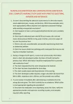 Nursing Documentation And Communication Exam Review &NewLine;2026 &sol; Complete Nursing Study Guide With Practice Questions&comma; &NewLine;Answers And Rationales 