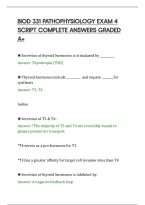 Biod 331 Pathophysiology Exam 4&NewLine;Script Complete Answers Graded&NewLine;A&plus;