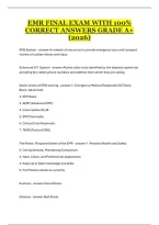 EMR Final Exam &ndash; Complete Study Guide and Practice Questions