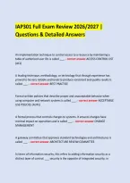  &NewLine;IAP301 Full Exam Review 2026&sol;2027 &vert; Questions & Detailed Answers &NewLine;